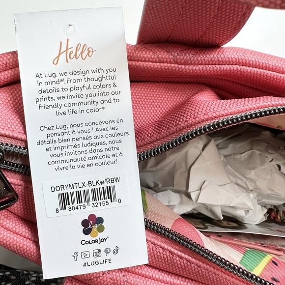 Lug Dory Watermelon Icepop Popsicle Matte Luxe Medium Crossbody Tote - Picture 3 of 8